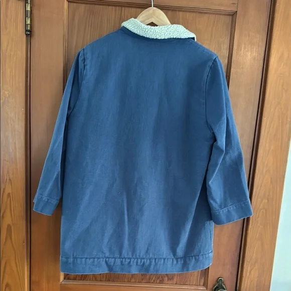 Ilana Kohn Blue Button-Up Coat with Sherpa Lining - Picture 10 of 13